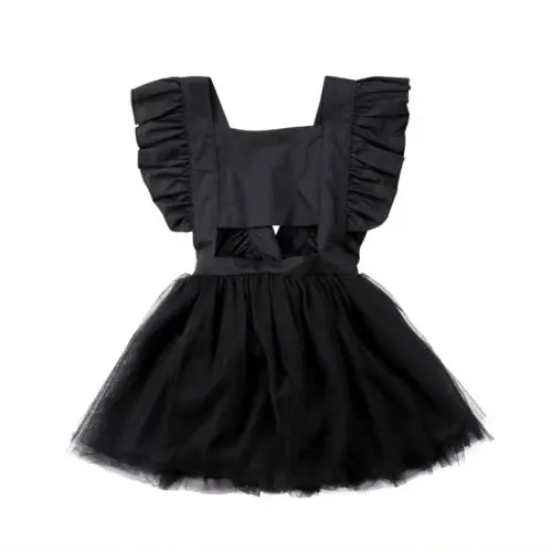 Fashion Toddler Kids Baby Girl Ruffles Sleeve Princess Tutu Tulle Dress Sundress Clothes Summer | Детская одежда и обувь
