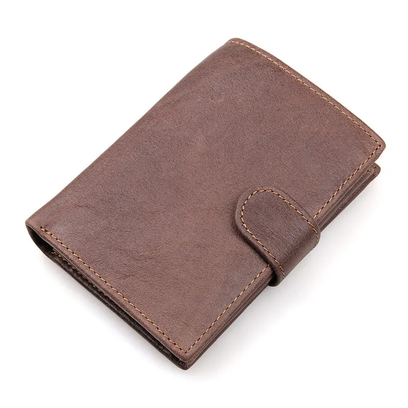 Большая Емкость мужская Винтаж Натуральная Кожа Кошелек Мужчины Держателя Карты