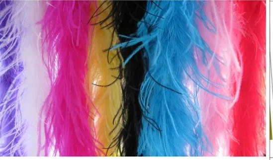 Праздничное украшение разноцветная полоса натуральное красивое страусиное перо