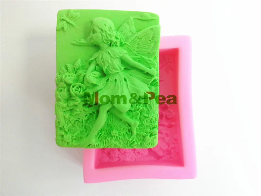 Мама и горох 0462 Бесплатная доставка Фея в форме цветка из силикона торт украшение