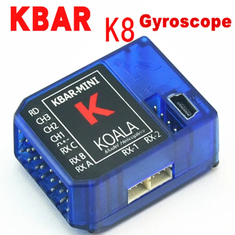 Синий 3 осевой гироскоп KBAR K8 Flybarless для 3D летающего микрофона PK VBAR Rev 5 цифровой