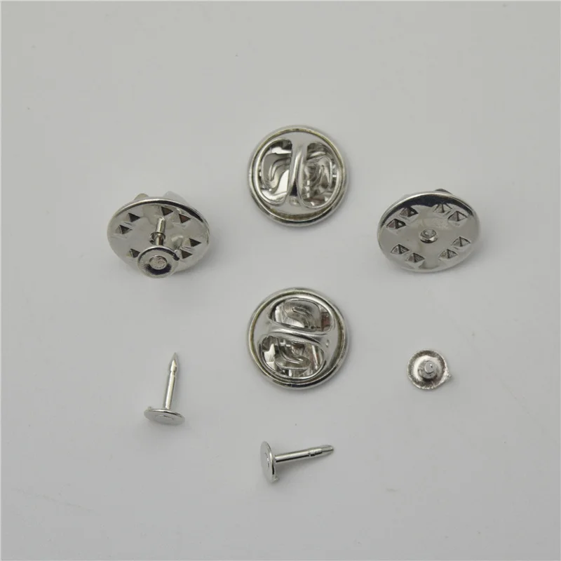 100 комплектов медный металлический держатель брошь значки основание для