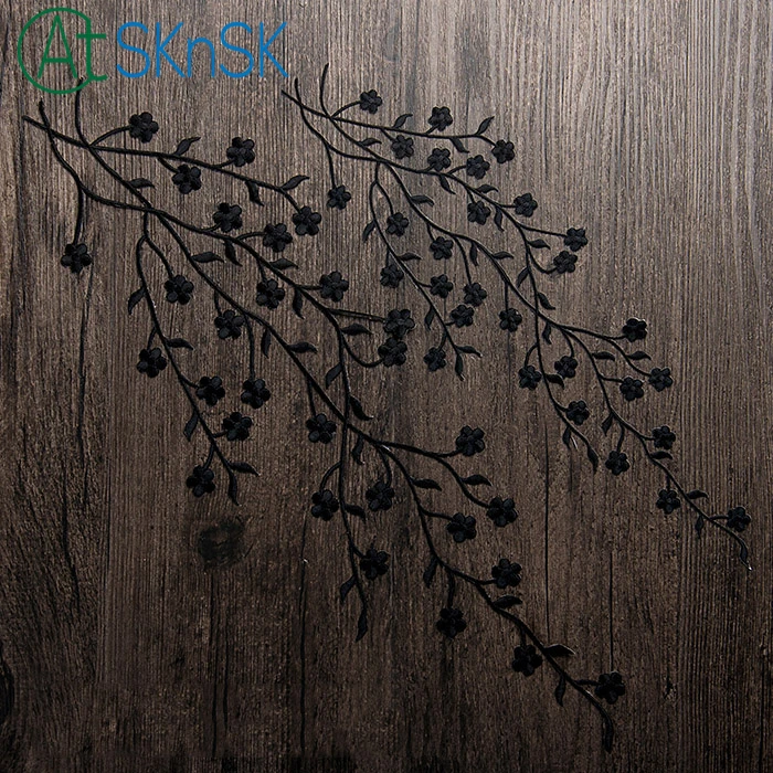 

Multi colors large clothes accessories appliques stickers clothing decorated handmade plum blossom embroidery Iron on patches