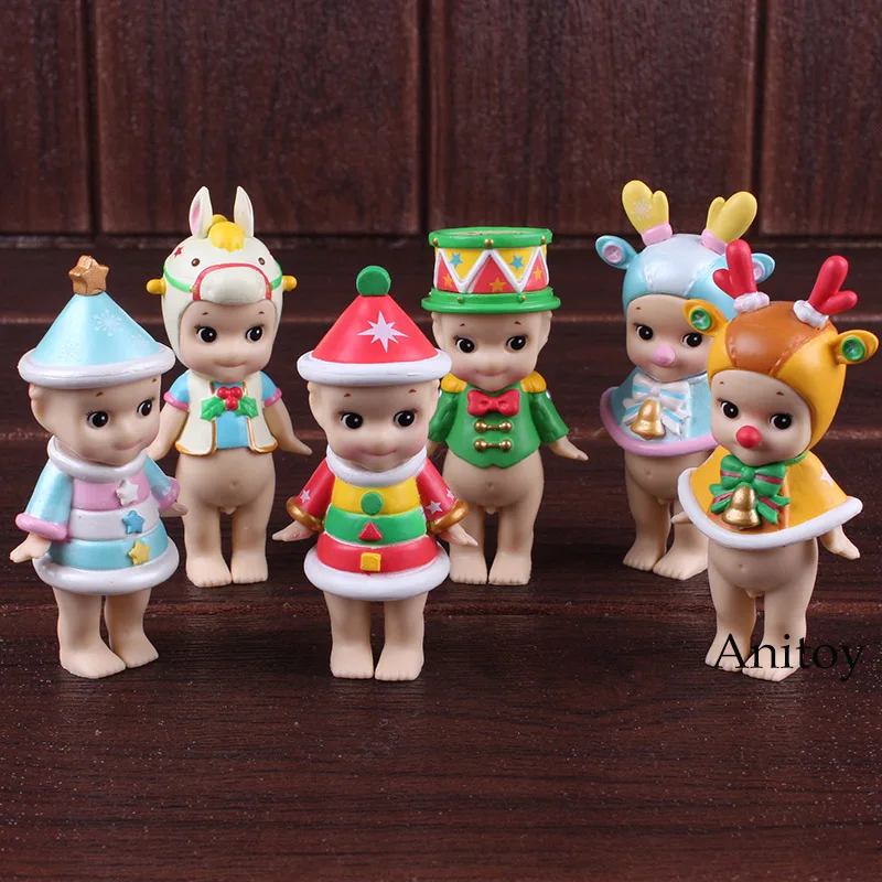 Sonny Angel Рождественские серии мини ПВХ Фигурки Коллекционная модель игрушки 6 шт./компл