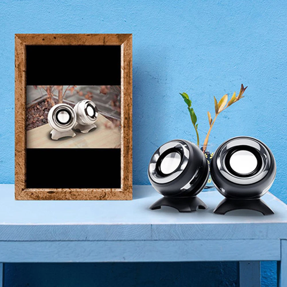 2 шт. портативный динамик Настольный Ноутбук компьютер проводной USB питание аудио