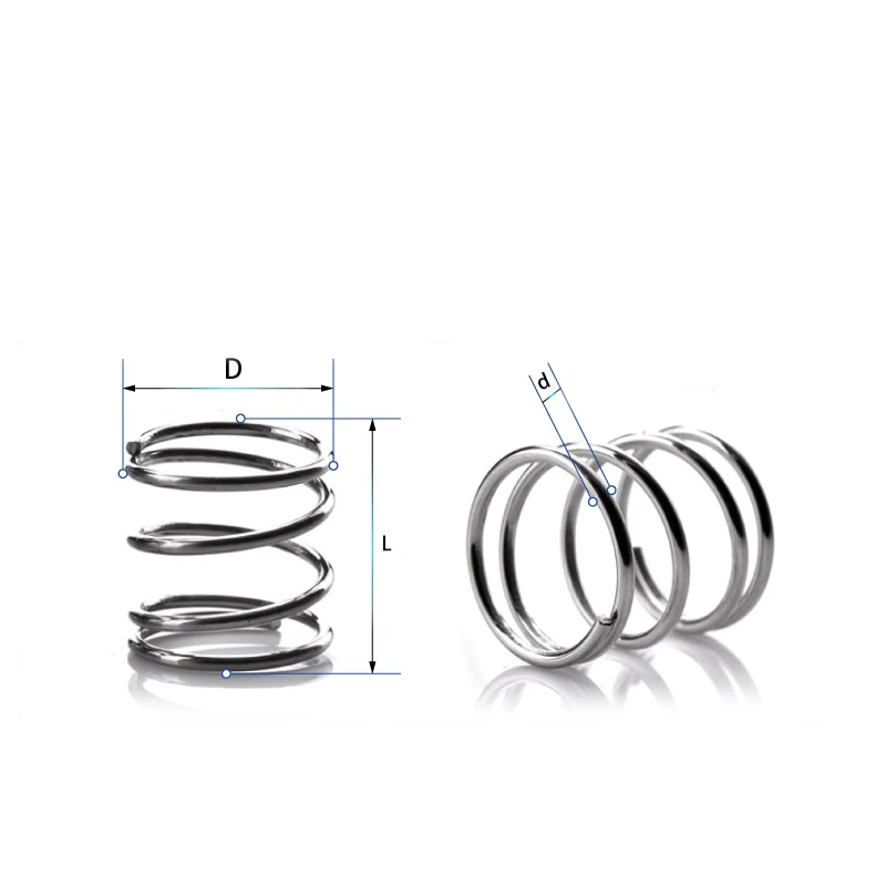 10 шт. 304 пружина из нержавеющей стали короткая компрессионная проволока Диаметр 1