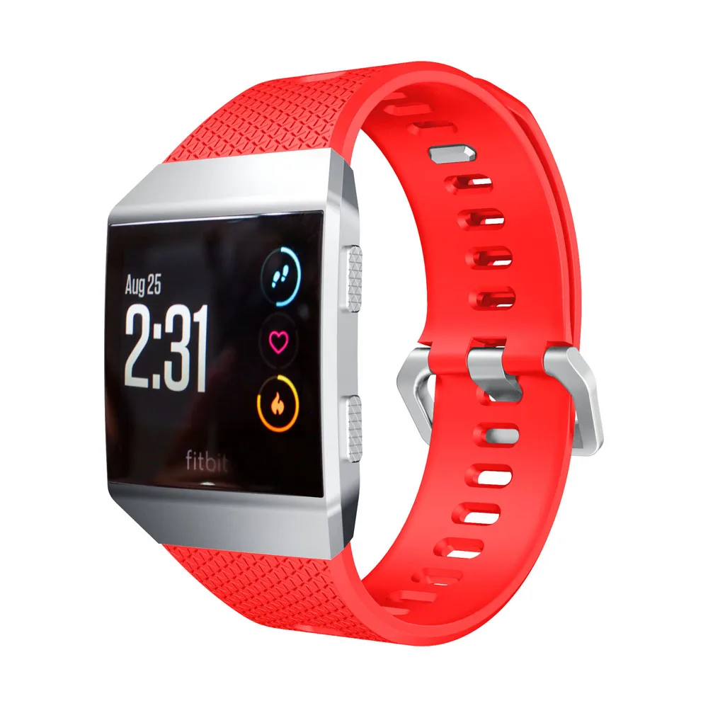 Ремешок для часов Fitbit ionic силиконовые спортивные часы браслеты Замена высокого качества смарт-часы ремешок для Fitbit ionic L/S - Цвет ремешка: Red