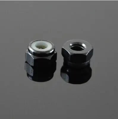black 10 шт. M3 гайка Алюминий замковые гайки красочные украшения гайка для самоблокирующиеся тончайшая работа и хорошее качество Прямая - Цвет: black