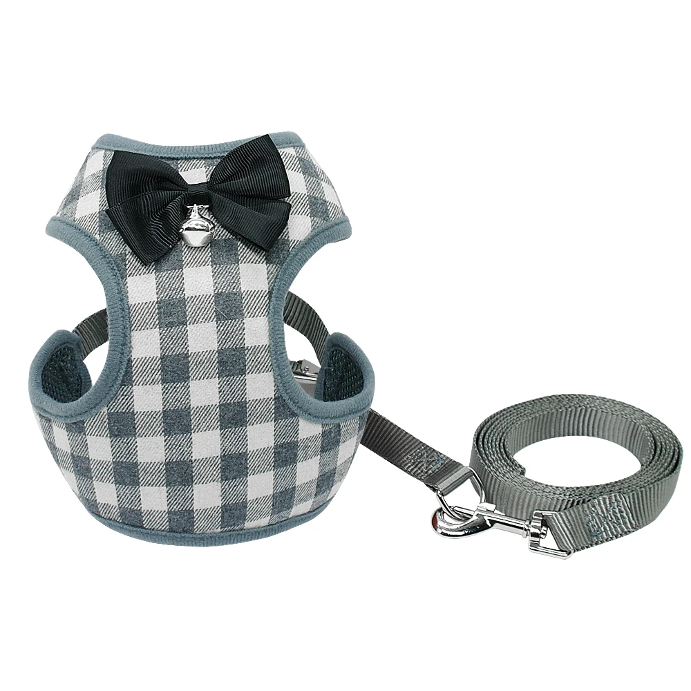 Small Dog Harness and Leash Set Pet Cat Vest With Bowknot Mesh Padded For Puppy Dogs Chihuahua Yorkies Pug | Дом и сад