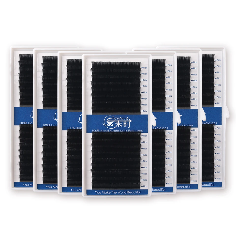 100% ручная работа накладные ресницы для наращивания 16 линий/коробка натуральные