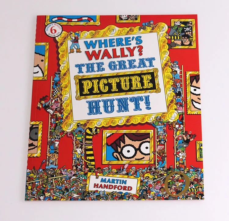 6 шт Большой размер А4 английские книги где Где Where's Wally: дети наблюдения видения будут найти головоломки подарок для детей детство