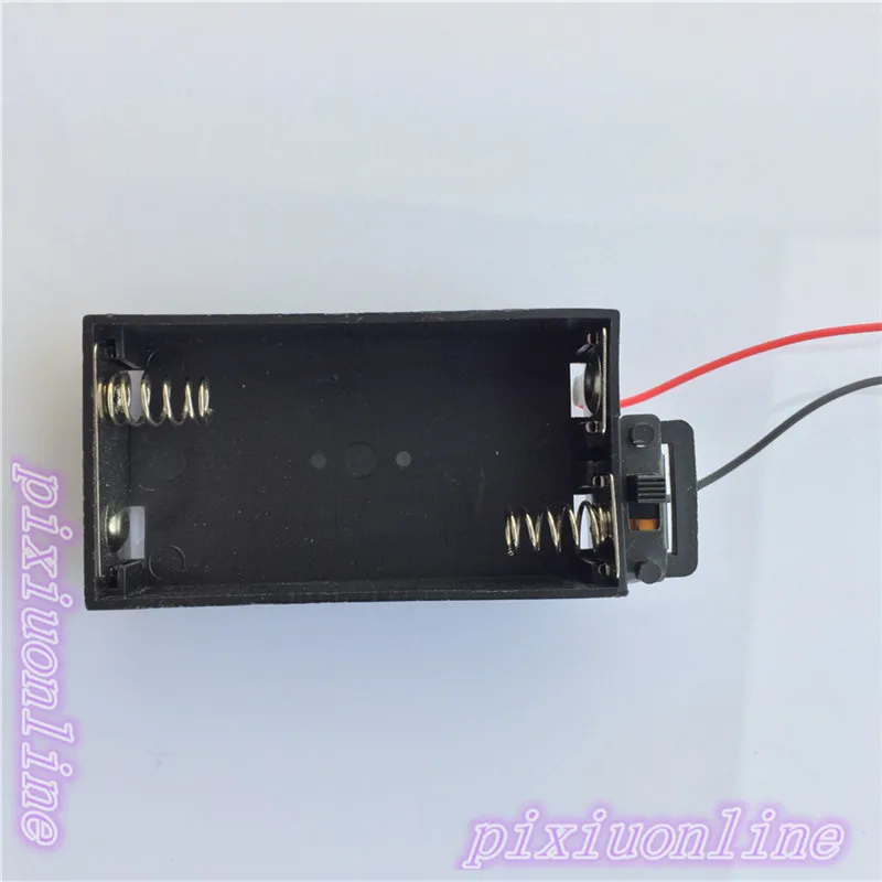 1 шт. прямоугольный черный пластиковый контейнер для батарей J134Y с переключателем