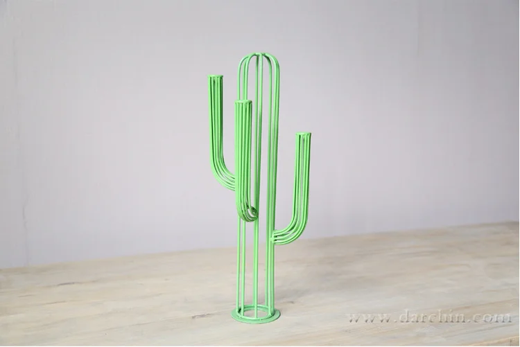 Современный набор из трех креативных железных украшений украшения кактуса Декор