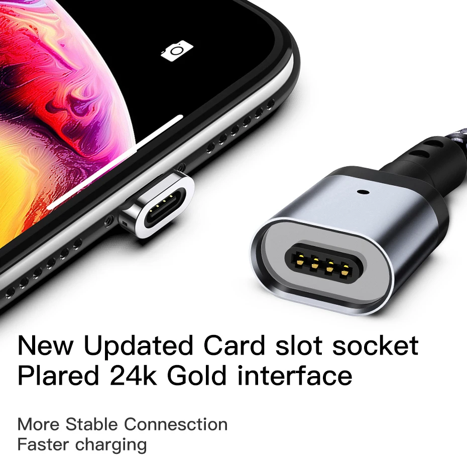 Магнитный usb кабель Suntaiho type c 3A для быстрой зарядки Samsung Galaxy S10 S9 S8 Xiaomi mi 9 Redmi note 7
