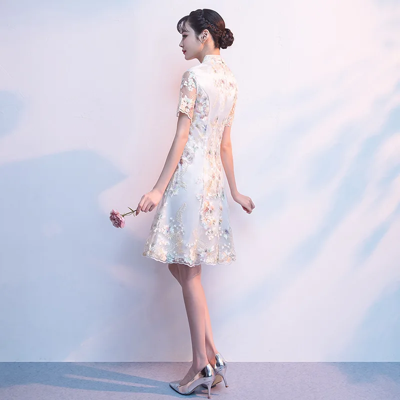 Традиционное китайское платье Qipao женские вечерние платья винтажное женское