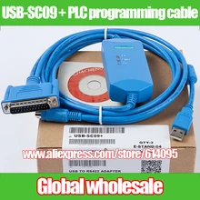 1 шт. USB-SC09+ PLC Кабель для программирования для Mitsubishi/USB к RS422 адаптер для MELSEC FX и plc системы электронных данных