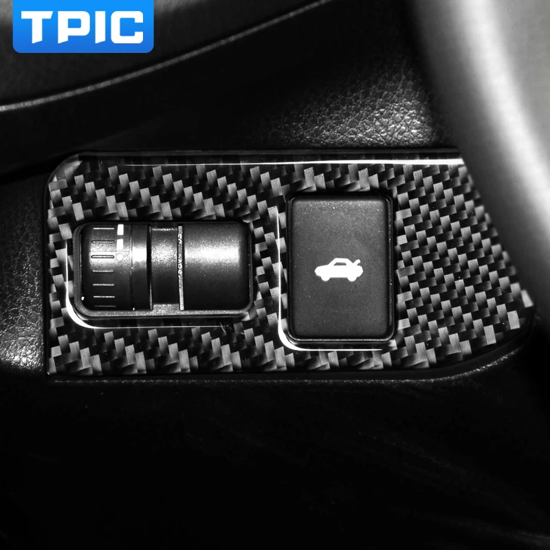 TPIC для Subaru BRZ Toyota 86 2013- авто аксессуары углеродное волокно задний выключатель защёлки багажника кнопка управления автомобиля Переводные картинки и наклейки