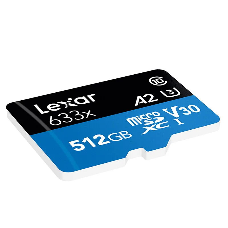 Lexar microSDXC Высокопроизводительные 633x UHS-I карты памяти 512 Гб micro sd Max 100 м/с класс 10 A2 3D