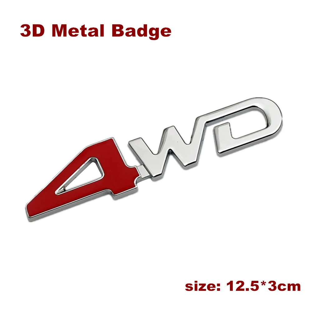 Автомобильный Стайлинг 3D металлический хромированный автомобильный стикер 4WD