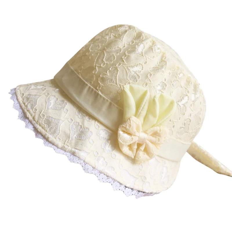 2018 Summer Toddler Baby Hats Kids Girl Bud Silk Lace Flower Gauze Bucket Fashion Children Cap L1 | Детская одежда и обувь