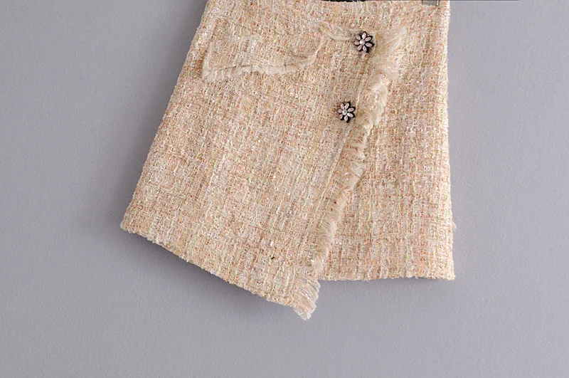 2018 Spring and Summer Women's Twill Soft Mini Skirt High Waist Fringed Female 268 | Женская одежда