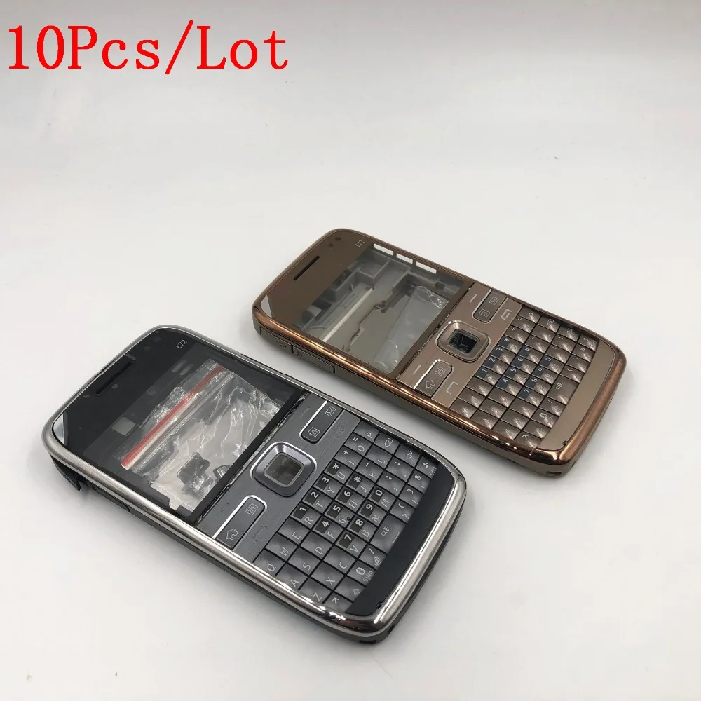 

10 шт./лот полный чехол для телефона + английская клавиатура для корпуса Nokia E72