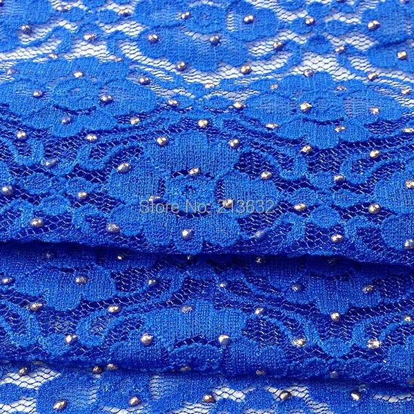 PQYY14 blue beads fashion week swiss voile laces switzerland french lace fabric organza tulle african cord | Дом и сад
