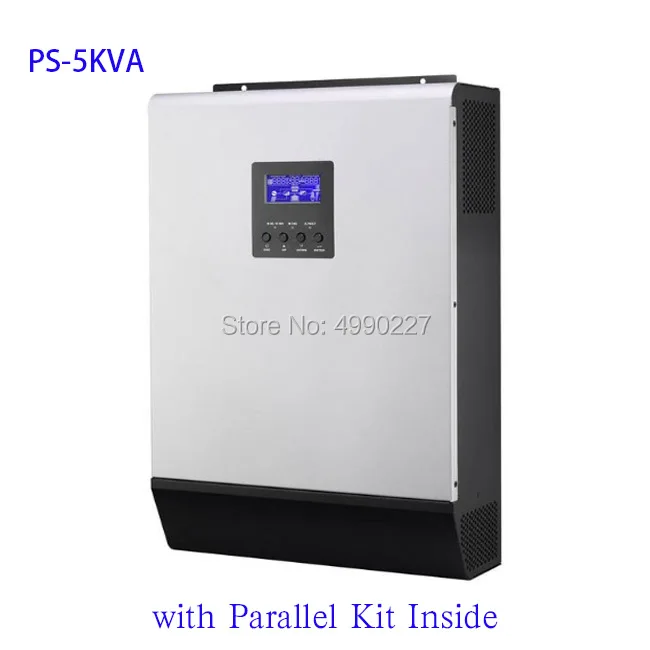 5KVA инвертор с чистым синусом Гибридный солнечный инвертор 48В 230V Встроенный 50A ШИМ Контроллер заряда и AC Зарядное устройство с параллельным набор внутри