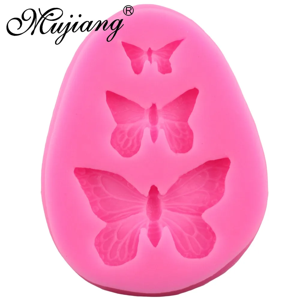 3D силиконовая форма в виде бабочки полимерная глина конфетные формы кекс Topper DIY