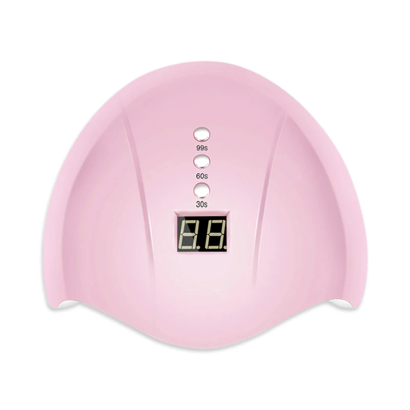 Soak off 12W USB Сушилка для ногтей, УФ-светодиодный светильник с светодиодный Экран на гвозде лампа 30С 60С 99S 12 бусины для маникюра сушки всех видов лак для ногтей - Цвет: Pink