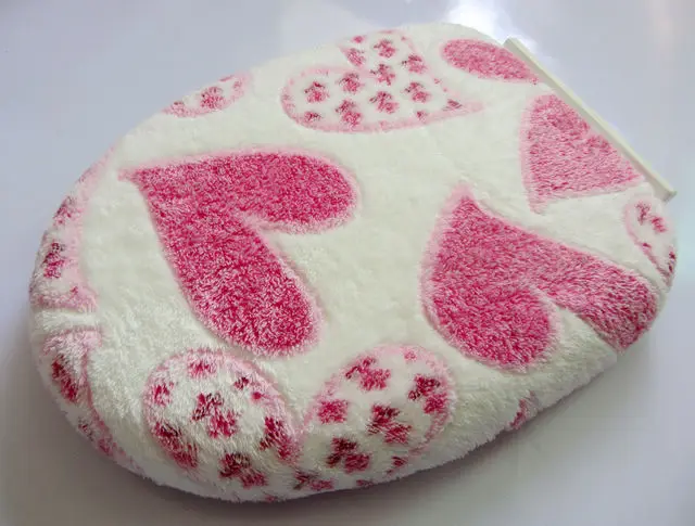 Комплект из двух предметов Хлопковый чехол для сиденья унитаза и коврик набор