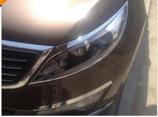 

abs Chrome Head Light Lamp Trim 2PCS for Kia Sportage 2011 2012 2013
