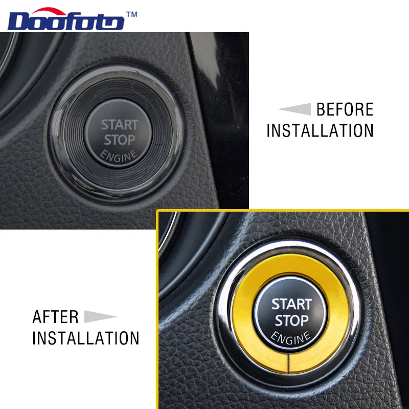 

Switch One Button Decoration Ring Cover Accessories Car Styling Fit For Nissan Qashqai Juke 15 Engine Start Stop Sticker