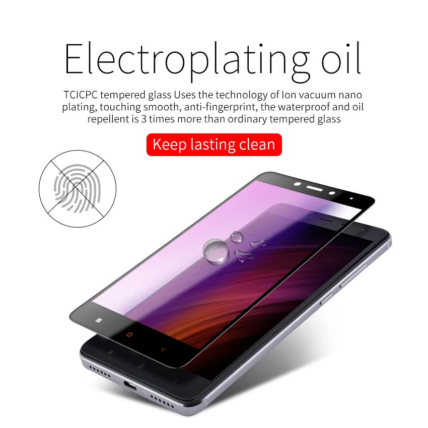 TCICPC стекло для Xiaomi Redmi Note 4 4X закаленное полное покрытие 9H Защитное Защитная