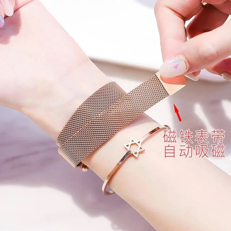 2020 роскошные розовые Золотые женские часы романтические Звездные небеса