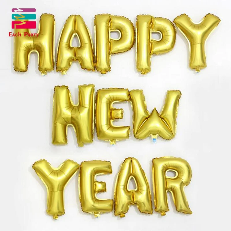 16 дюймов золотые буквы фольги воздушные шарики для день рождения вечерние баннер