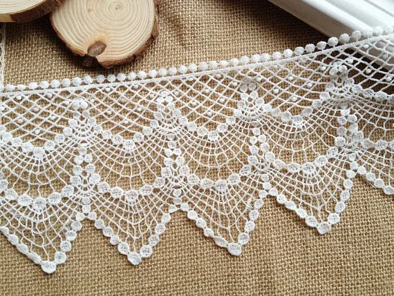 

10yards/lot,13cm/5.12''Width, Cotton Lace Trim White/Black Hollowed Out Lace Trim vintage lace fabric trim