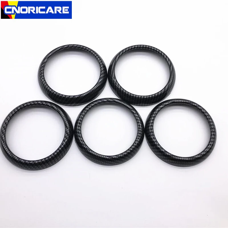 Air Condition Circle Центральная консоль Кондиционер Выход рамки украшения из углеродного волокна стиль для Mercedes Benz CLA C117 GLA X156 коробка для хранения наклейки - Название цвета: Air Condition Circle