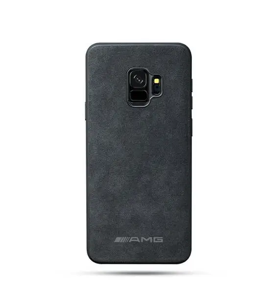 AMG Автоспорт AMG Мощность Роскошный кожаный чехол для телефона чехол для samsung Galaxy S10 плюс S10E S8 S9 плюс автомобильный брелок с логотипом, кожаные чехлы для мобильных телефонов - Цвет: AMG