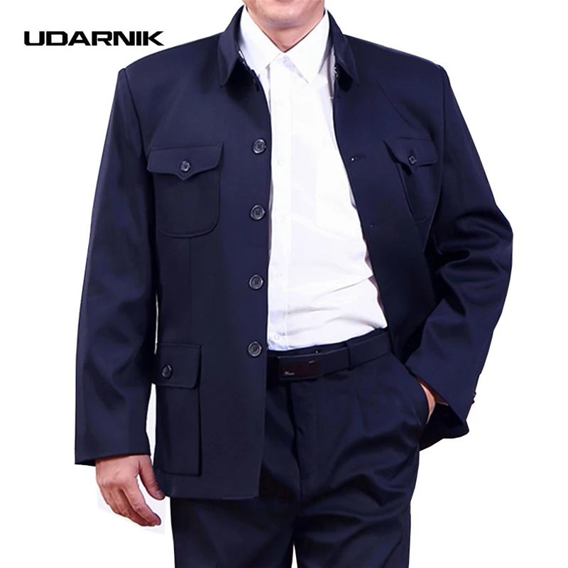 

Men Single Breasted Mao Jacket Chinese Vintage Tunic Blazer Coat Zhongshan Slim Fit New 058-096