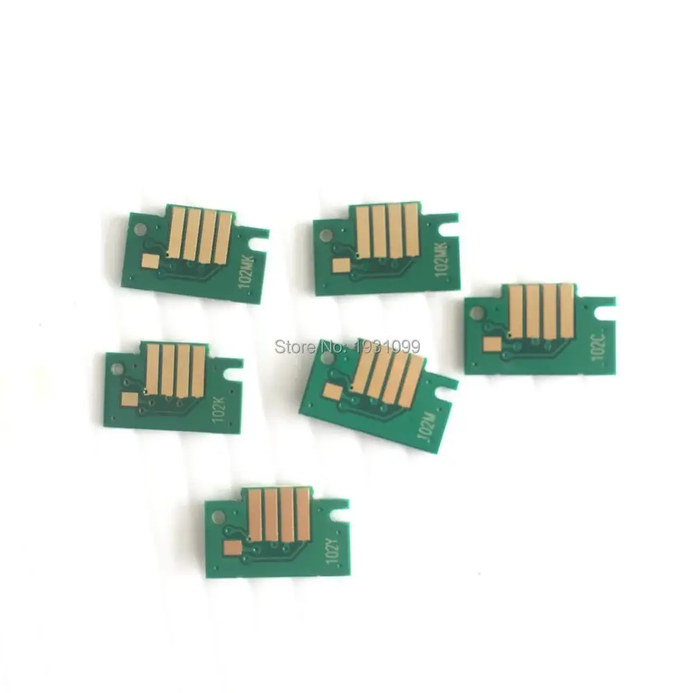 

YOTAT 1set one-time use chip PFI102 PFI-102 for Canon IPF500 IPF510 IPF600 610 IPF650 IPF655 IPF700 IPF710 720/750/755/760/755