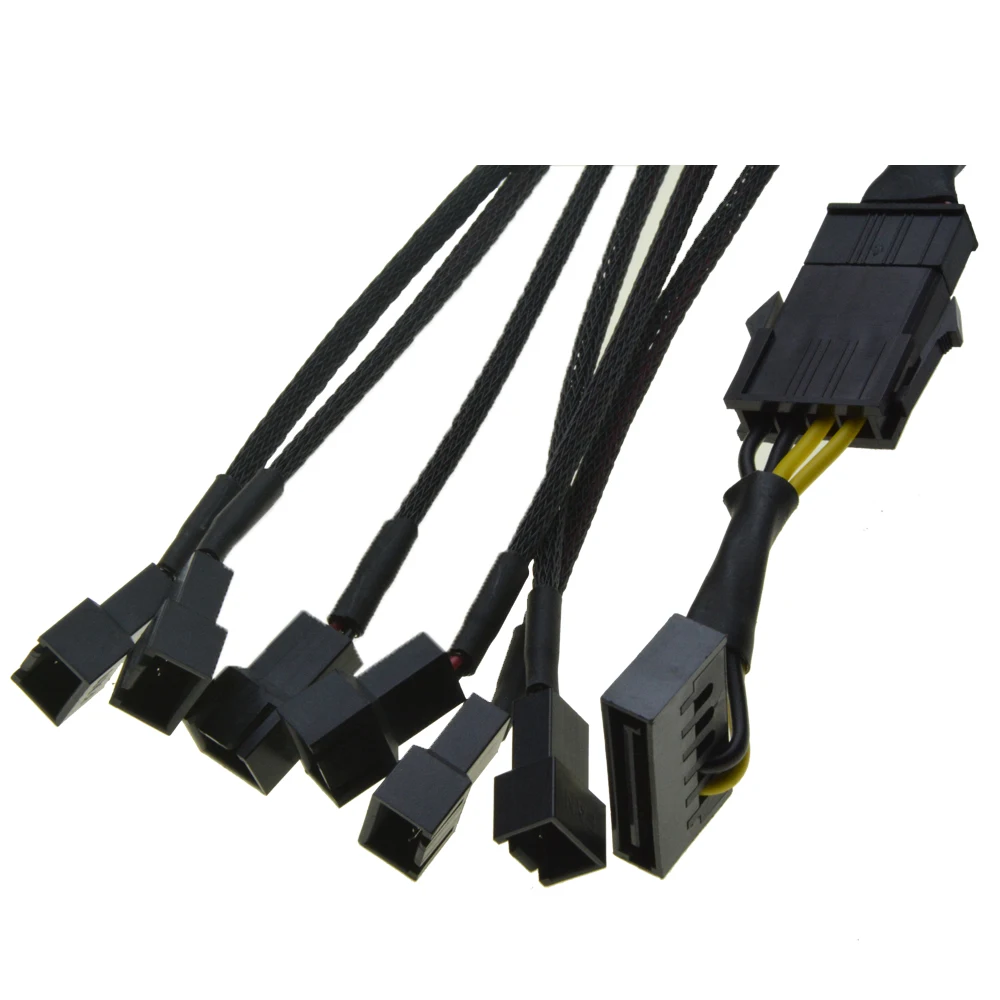 15 контактный SATA с 1 на 6 портов 3 кабель питания вентилятора для PCI express графическая