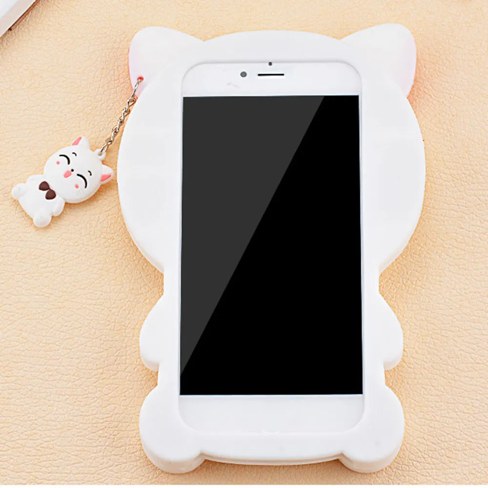 RAXFLY TPU Soft Case Lucky Cat Silicone For iPhone 7 8 Plus X XS XR Xs Max Cover 6 6s Cases With Lanyard |