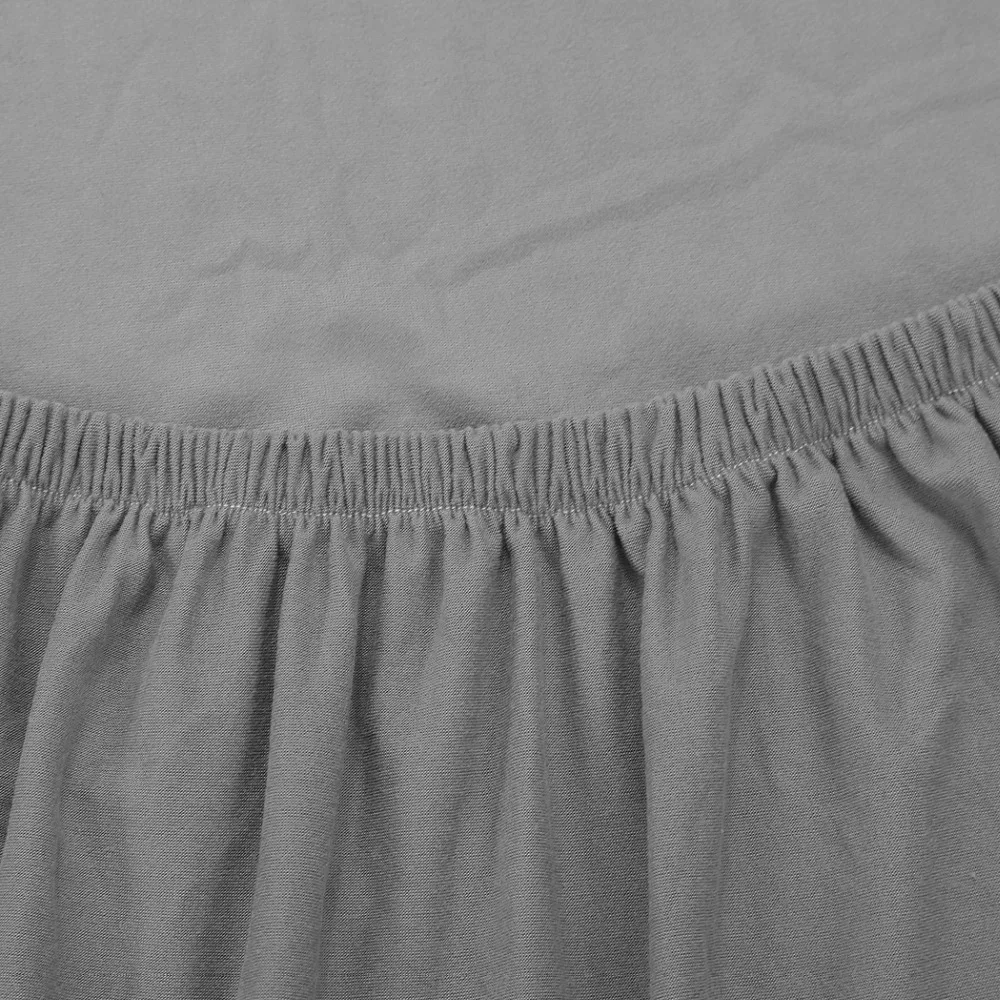 Серый Эластичный чехол для дивана однотонный нескользящий