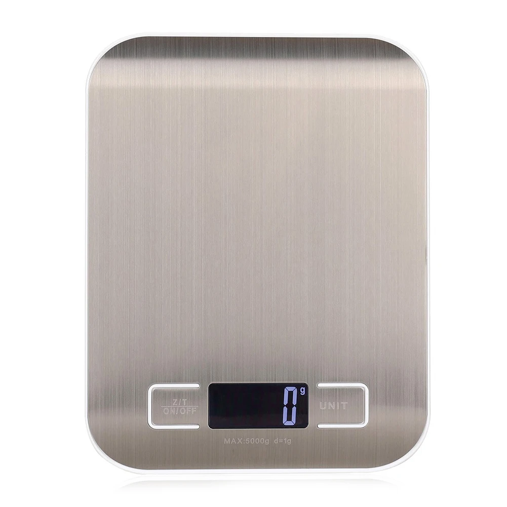 UESH серебряные цифровые Многофункциональные кухонные весы для продуктов с g/oz/lb/ml