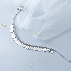 MloveAcc 100% 925 стерлингового серебра браслет ювелирные изделия, овальные листья кисточкой S925 браслет цепь подарок на день рождения для девочек; Женская обувь