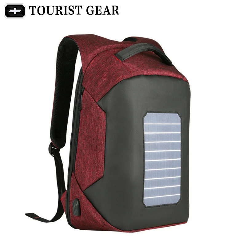 Plecak Солнечная приведенная в действие дизайнерский мужской рюкзак для mochila usb