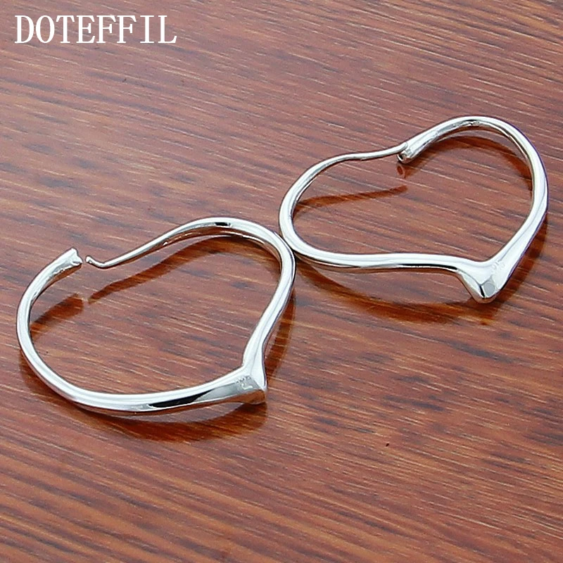 Женские серьги кольца из серебра 925 пробы 29x37 мм|earrings for|earrings free shipping925 silver hoop earrings |