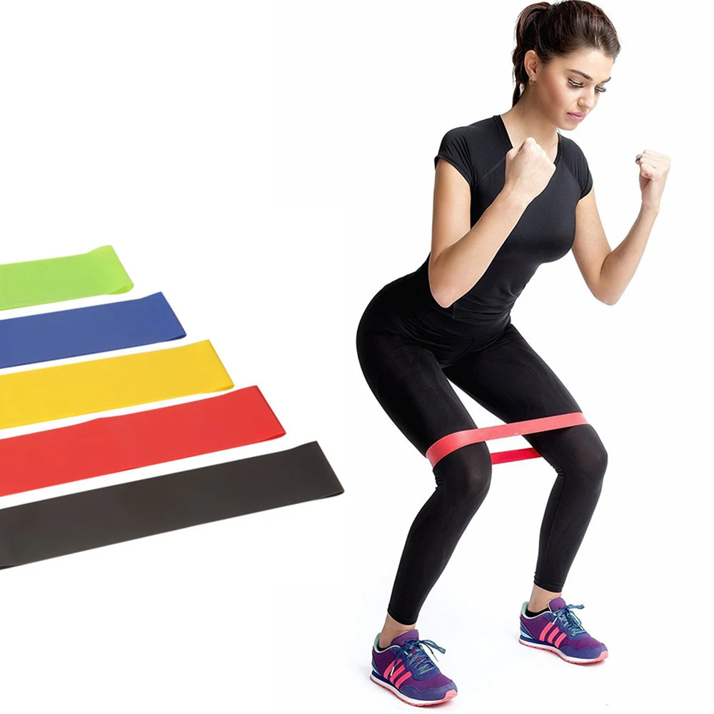 5 Colors Resistance Bands Rubber Band Fitness Gum Rubber Yoga Gym Strength Training Indoor Equipment Elastic Bands For Fitness