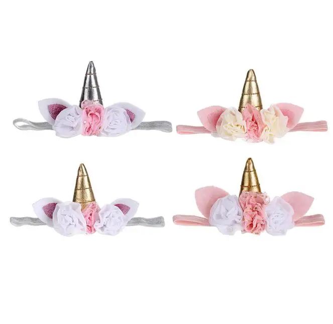 

10pcs Hot Unicorn Horn Headband Glitter Pink Children's day Hairband Easter Bonus For DIY Hair Horse Unicorn Birthday Present